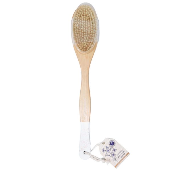 Bamboo Bath Brush: White